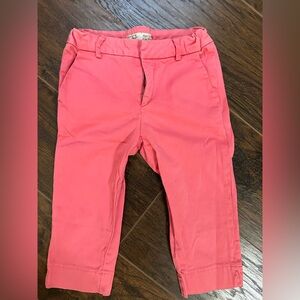 Zara girls pink cropped cotton pants size 6